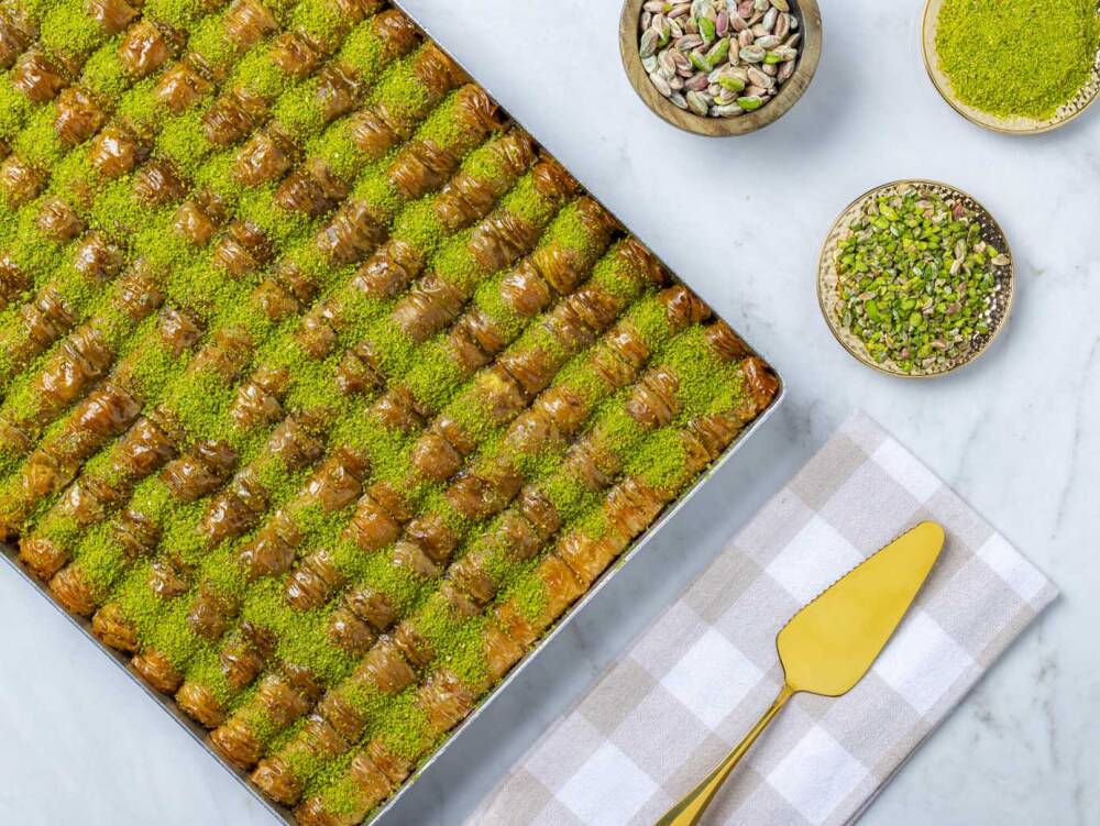 Pistachio Wrapped Baklava - 1