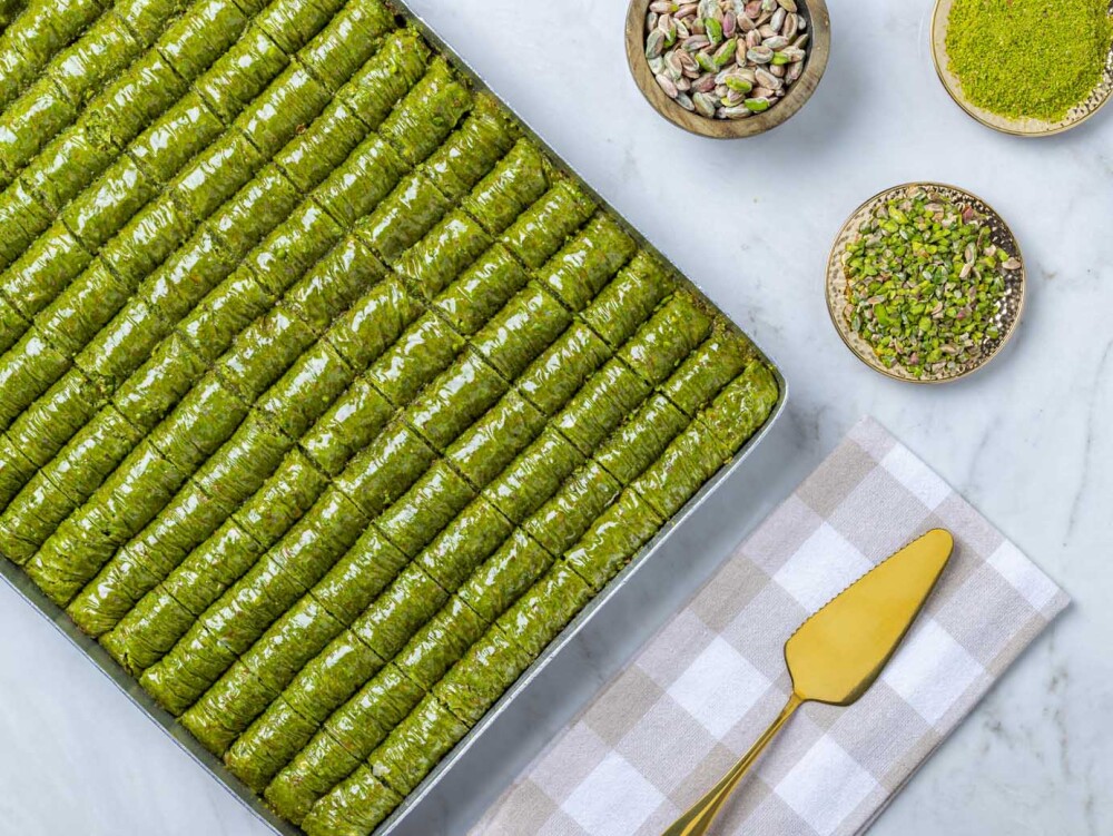Wrap with Pistachio on a Tray - 